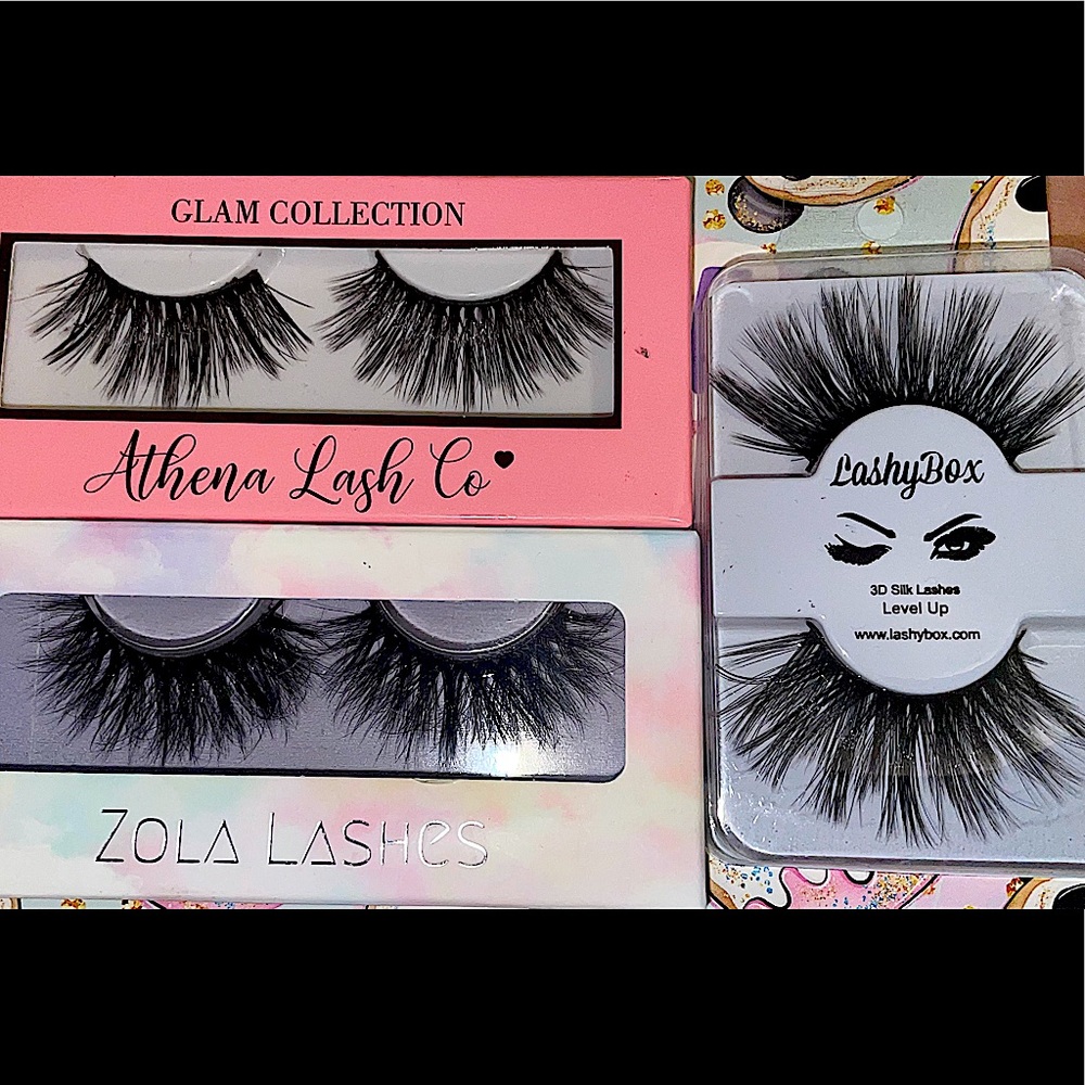 BRAND NEW - In Box - False Lashes. Brands - LashyBox, Athena, & Zola Lashes.